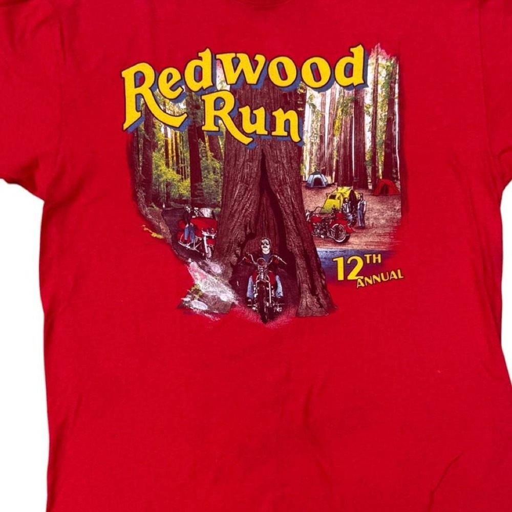 Vintage 1989 Redwood Run Harley Davidson Dealers Association T Shirt XL